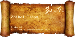 Zsikai Ilona névjegykártya